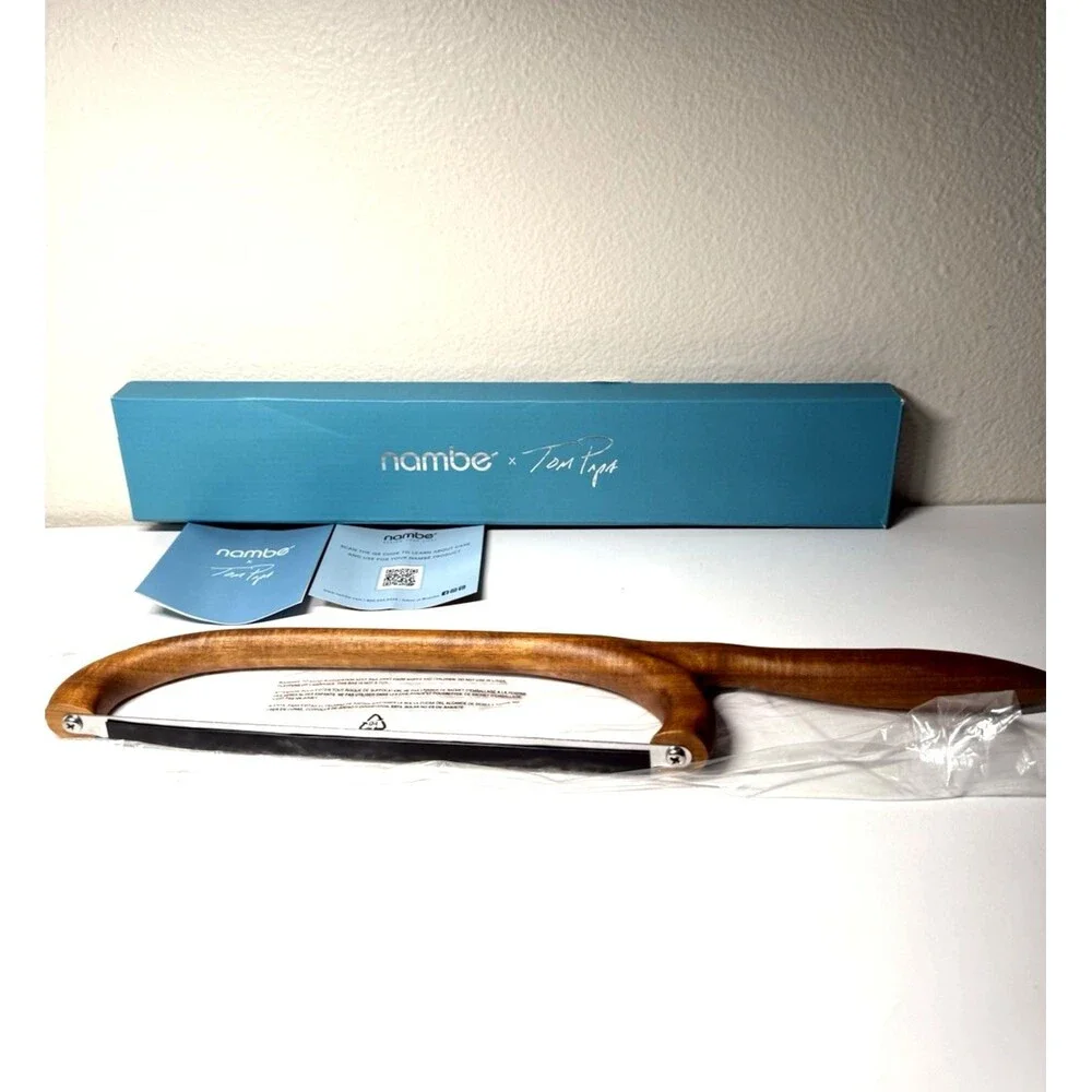 Nambé x Tom Papa Breaking Bread 17-Inch Serrated Bread Knife Open Box